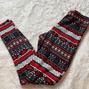 Pink Republic Winter Print Leggings  - SIZE: XS